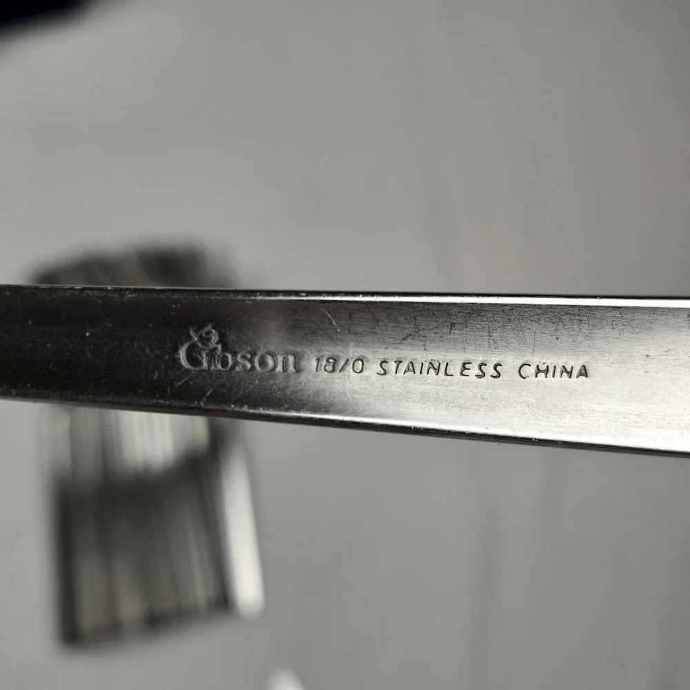 Gibson 34pc Flatware Set Stainless Steel Modern‎ Tapered Silverware Utensils